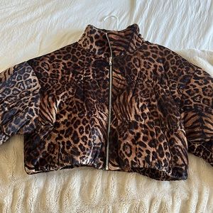 Urban Outfitters Cheetah Puffer